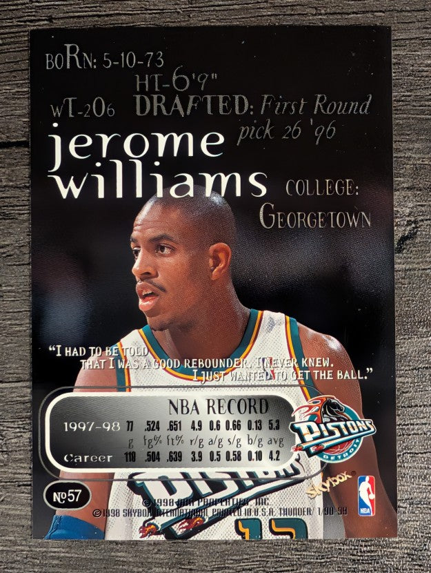 1998-99 SkyBox Thunder #57 Jerome Williams