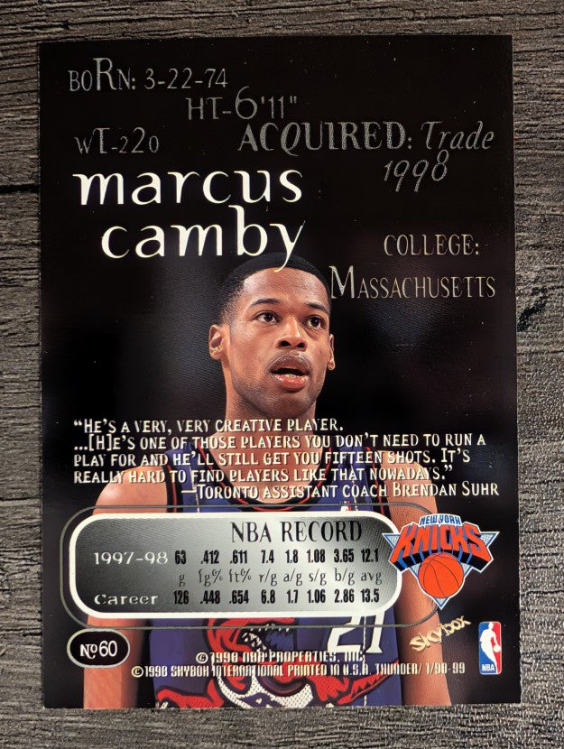 1998-99 SkyBox Thunder #60 Marcus Camby
