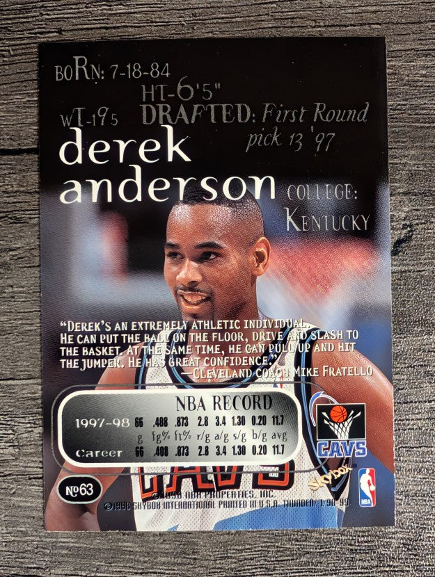 1998-99 SkyBox Thunder #63 Derek Anderson