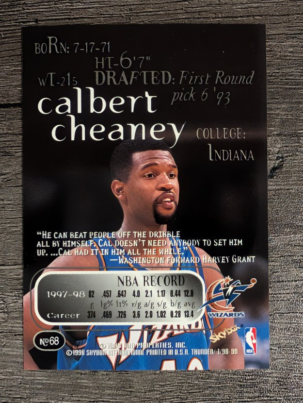 1998-99 SkyBox Thunder #68 Calbert Cheaney