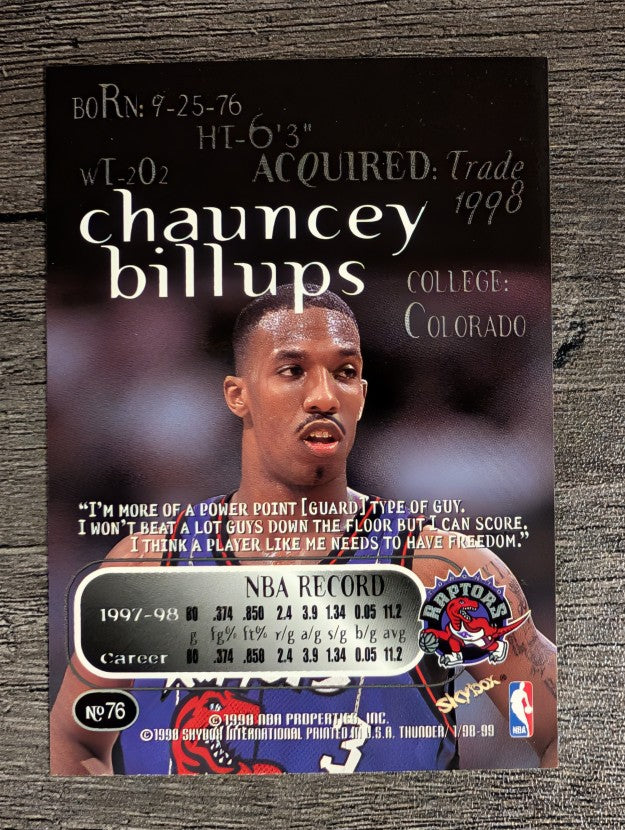 1998-99 SkyBox Thunder #76 Chauncey Billups