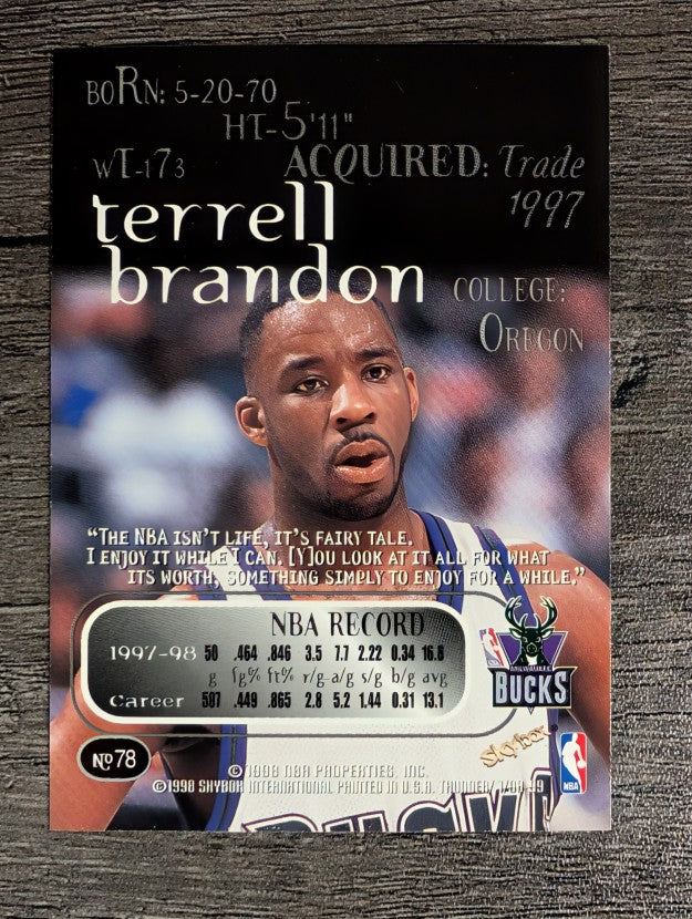 1998-99 SkyBox Thunder #78 Terrell Brandon