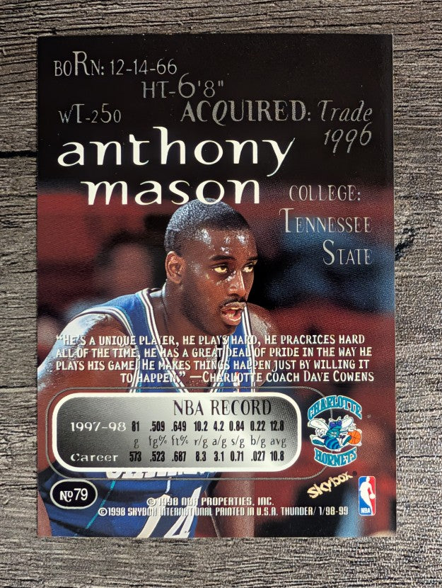 1998-99 SkyBox Thunder #79 Anthony Mason