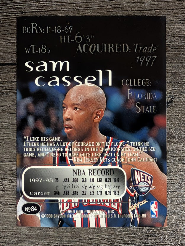 1998-99 SkyBox Thunder #84 Sam Cassell