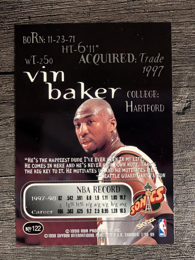 1998-99 SkyBox Thunder #122 Vin Baker