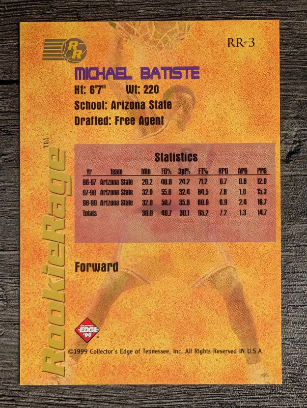 1999 Collector's Edge Rookie Rage #RR3 Michael Batiste