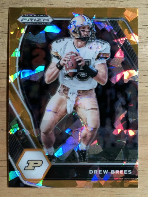 2021 Panini Prizm Draft Picks Prizms Orange Ice #16 Drew Brees