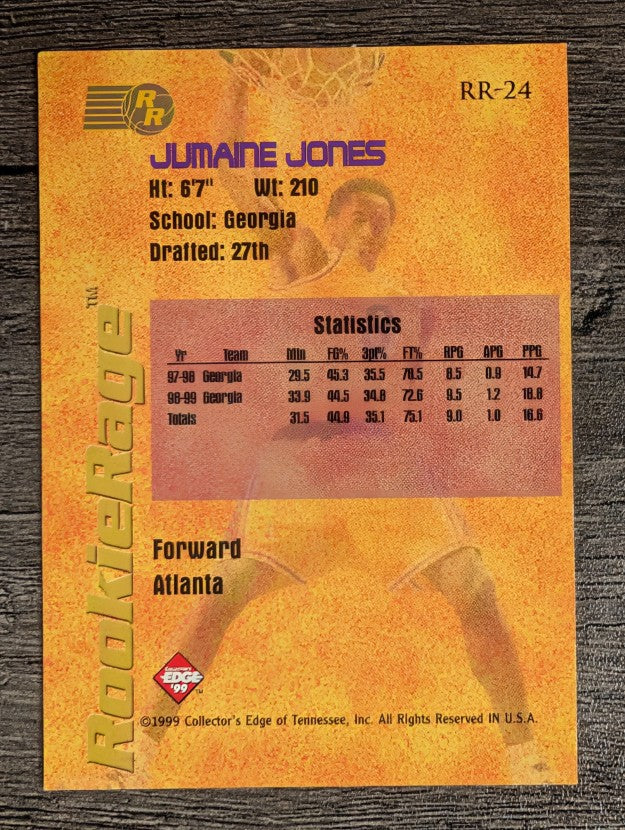 1999 Collector's Edge Rookie Rage #RR24 Jumaine Jones