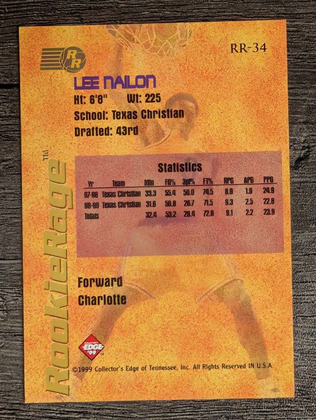 1999 Collector's Edge Rookie Rage #RR34 Lee Nailon