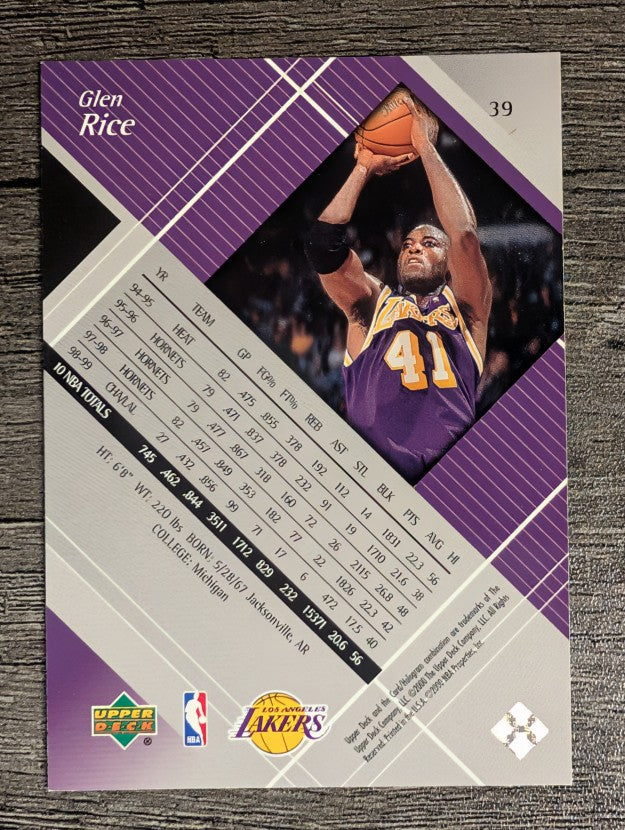 1999-00 Black Diamond #39 Glen Rice