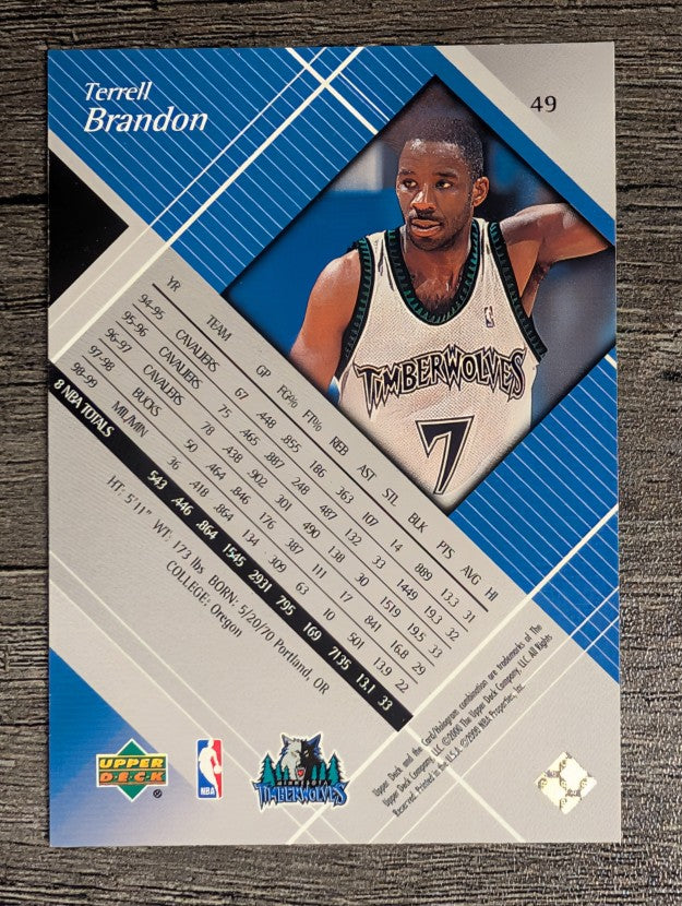 1999-00 Black Diamond #49 Terrell Brandon