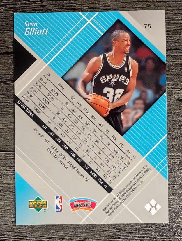 1999-00 Black Diamond #75 Sean Elliott