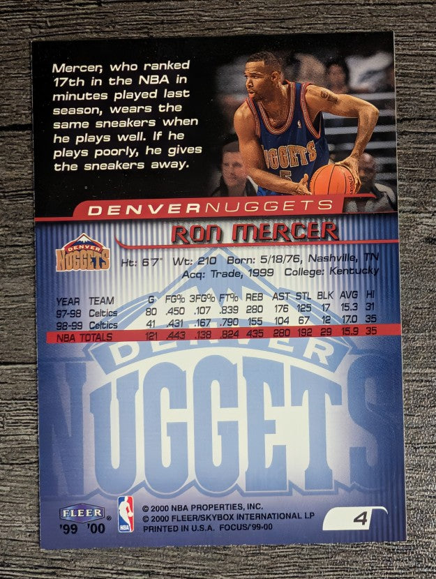 1999-00 Fleer Focus #4 Ron Mercer