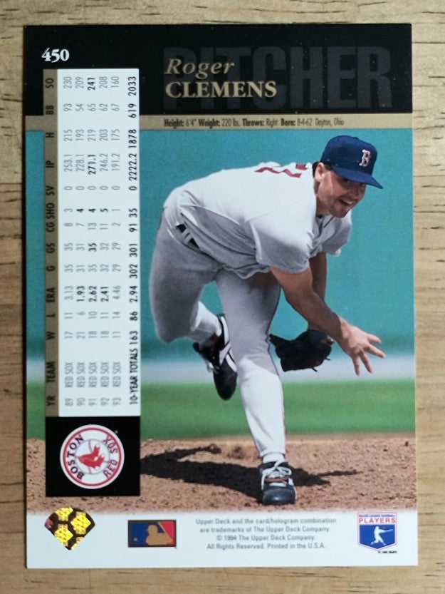 1994 Upper Deck #450 Roger Clemens