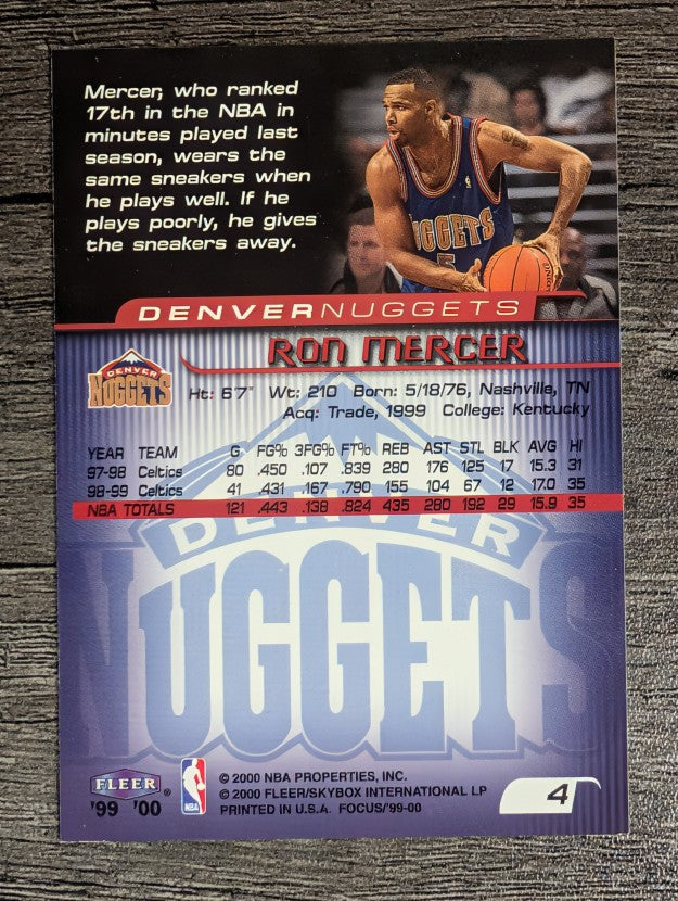 1999-00 Fleer Focus #4 Ron Mercer