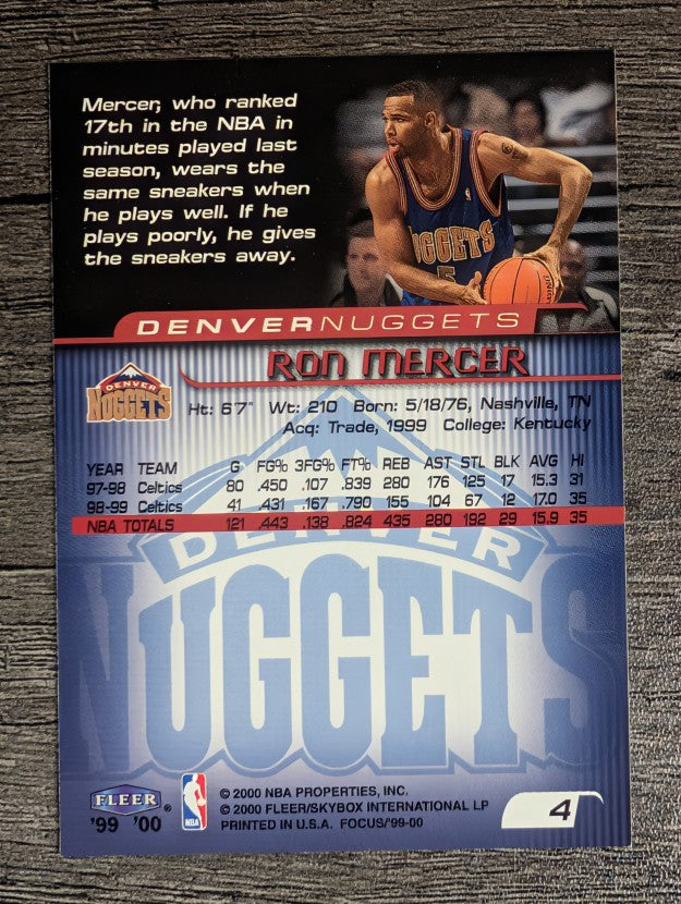 1999-00 Fleer Focus #4 Ron Mercer