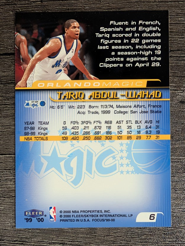 1999-00 Fleer Focus #6 Tariq Abdul-Wahad
