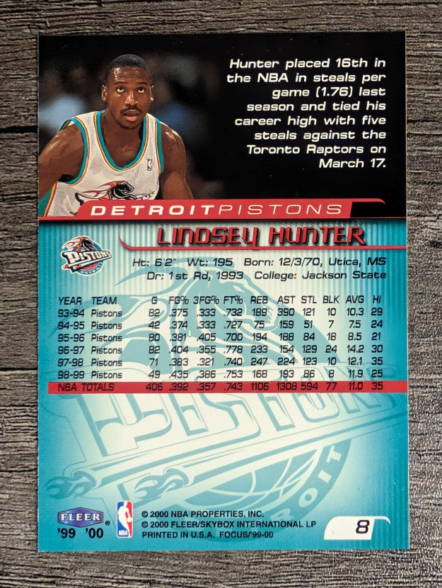 1999-00 Fleer Focus #8 Lindsey Hunter