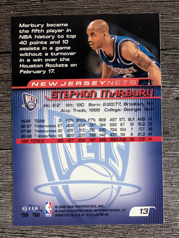 1999-00 Fleer Focus #13 Stephon Marbury
