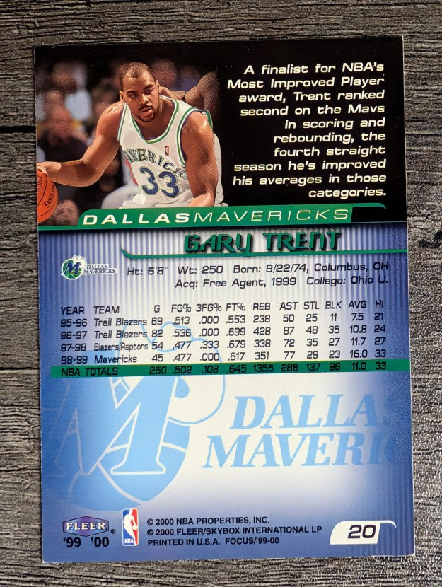1999-00 Fleer Focus #20 Gary Trent