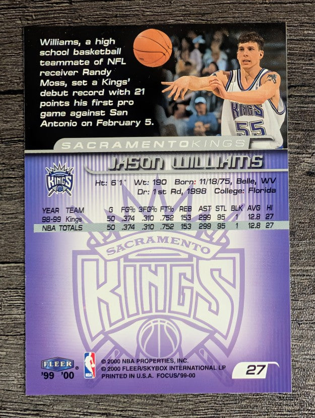 1999-00 Fleer Focus #27 Jason Williams