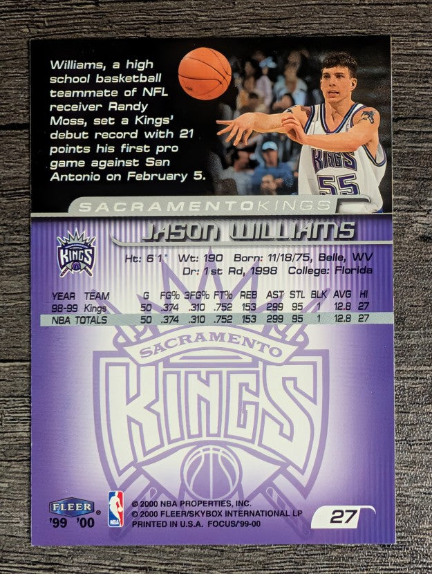 1999-00 Fleer Focus #27 Jason Williams