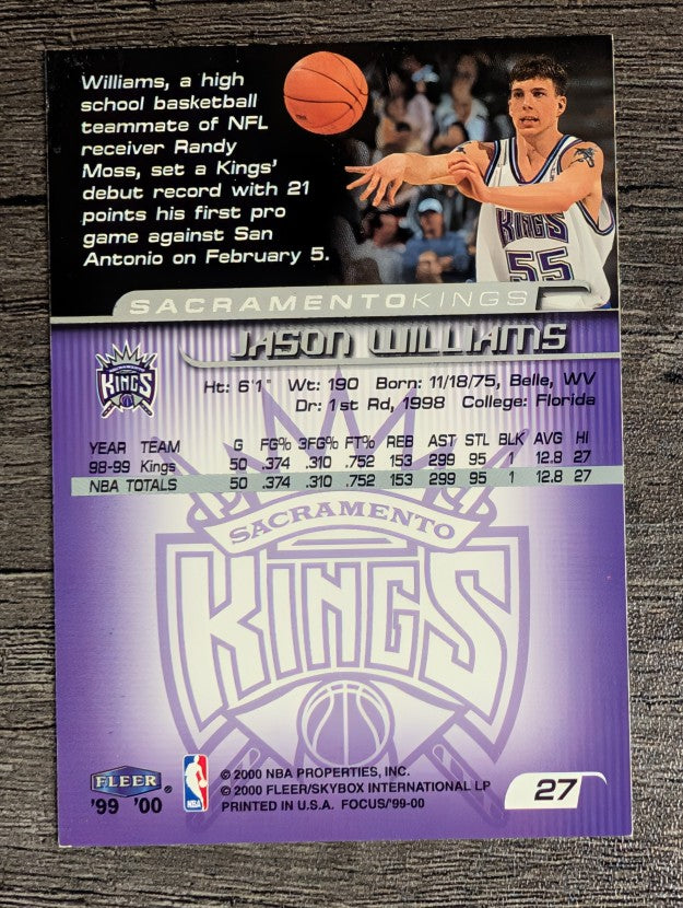 1999-00 Fleer Focus #27 Jason Williams (NM)