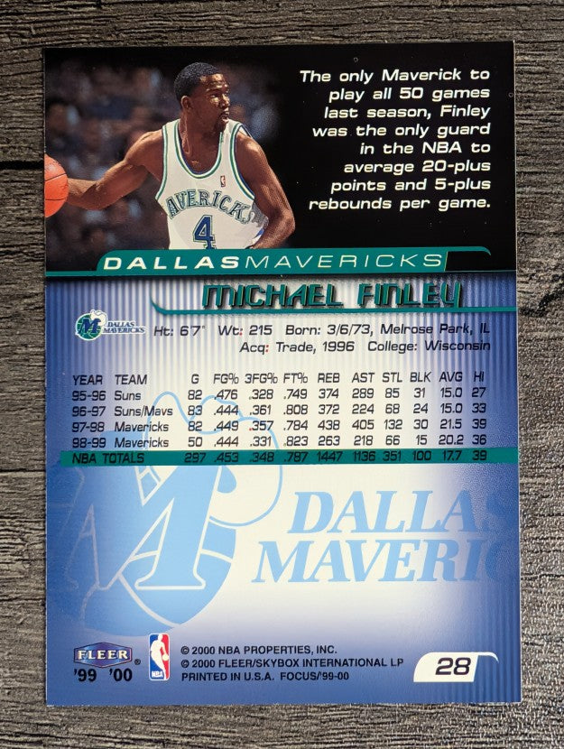 1999-00 Fleer Focus #28 Michael Finley