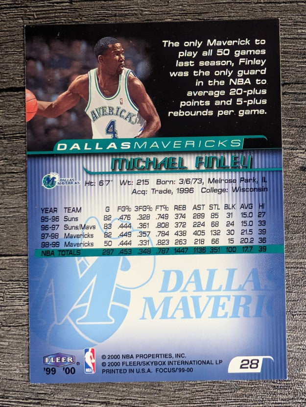 1999-00 Fleer Focus #28 Michael Finley