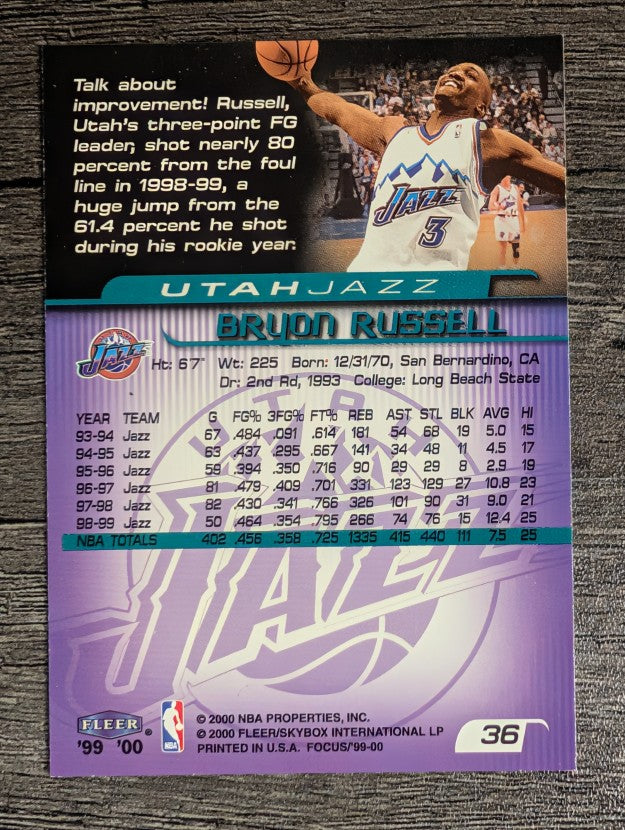 1999-00 Fleer Focus #36 Bryon Russell