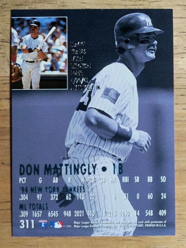 1995 Ultra #311 Don Mattingly