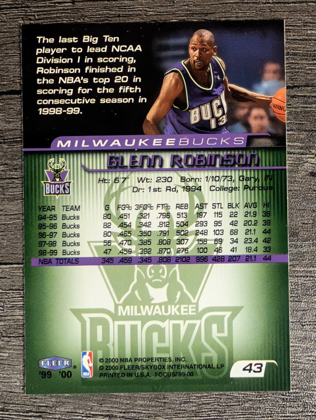 1999-00 Fleer Focus #43 Glenn Robinson