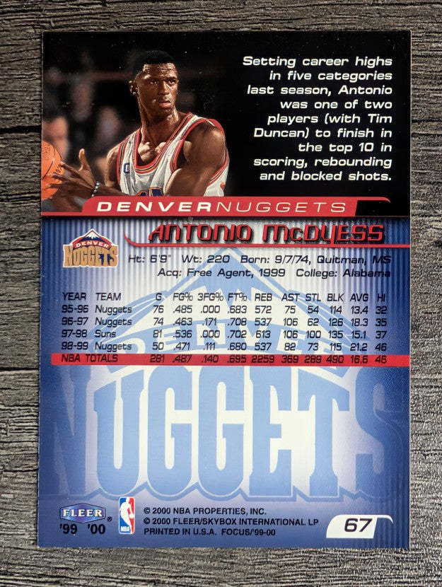 1999-00 Fleer Focus #67 Antonio McDyess