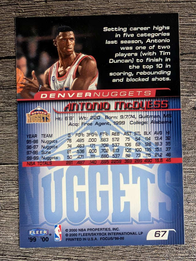 1999-00 Fleer Focus #67 Antonio McDyess