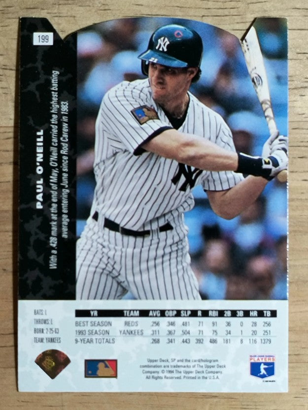 1994 SP Die Cuts #199 Paul O'Neill