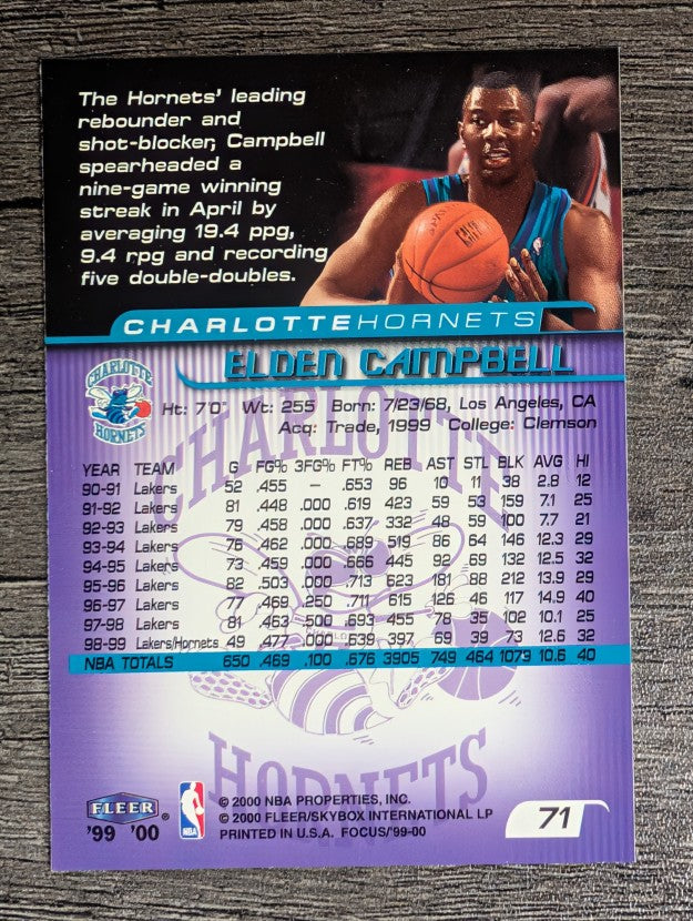 1999-00 Fleer Focus #71 Elden Campbell