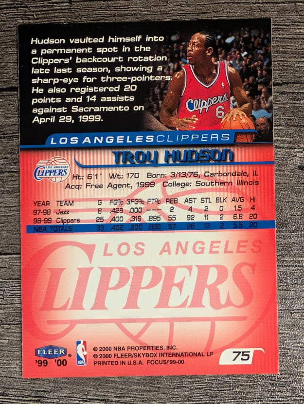 1999-00 Fleer Focus #75 Troy Hudson