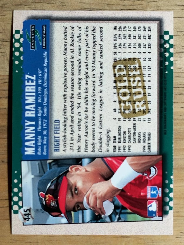 1995 Score Gold Rush #445 Manny Ramirez