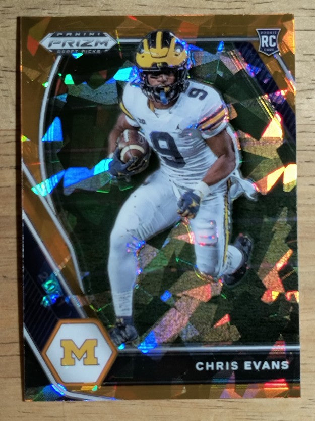 2021 Panini Prizm Draft Picks Prizms Orange Ice #115 Chris Evans