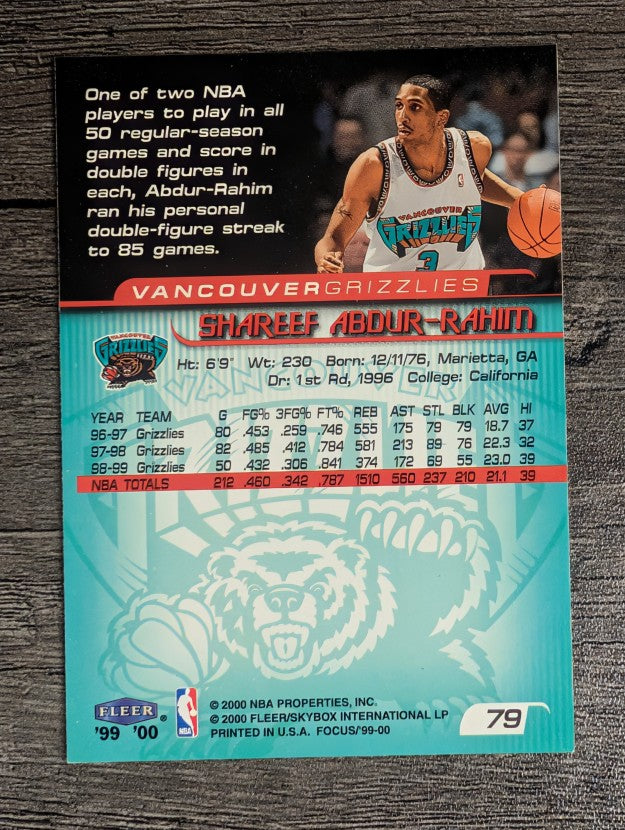 1999-00 Fleer Focus #79 Shareef Abdur-Rahim