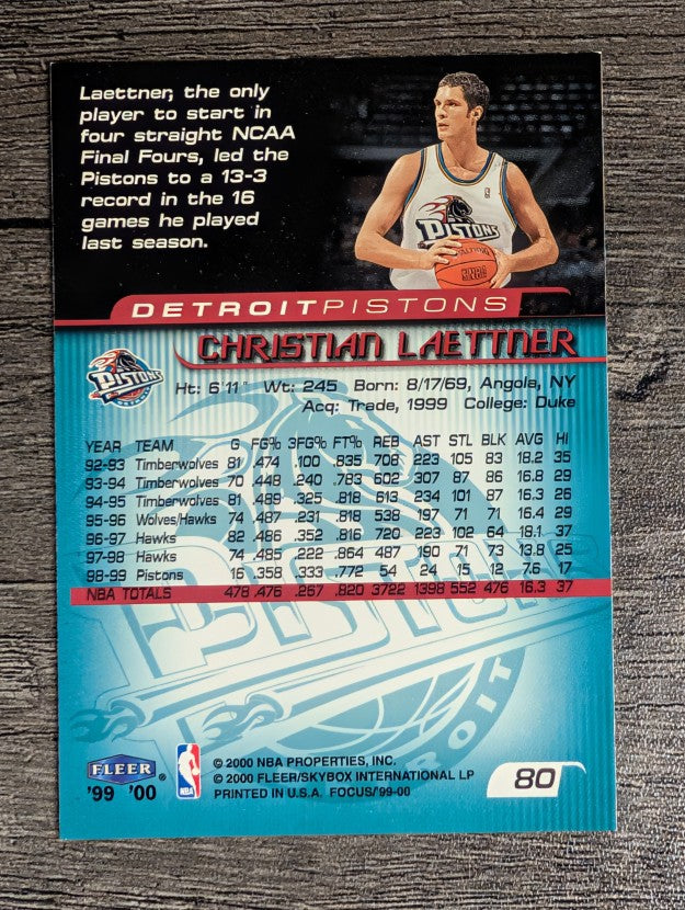 1999-00 Fleer Focus #80 Christian Laettner