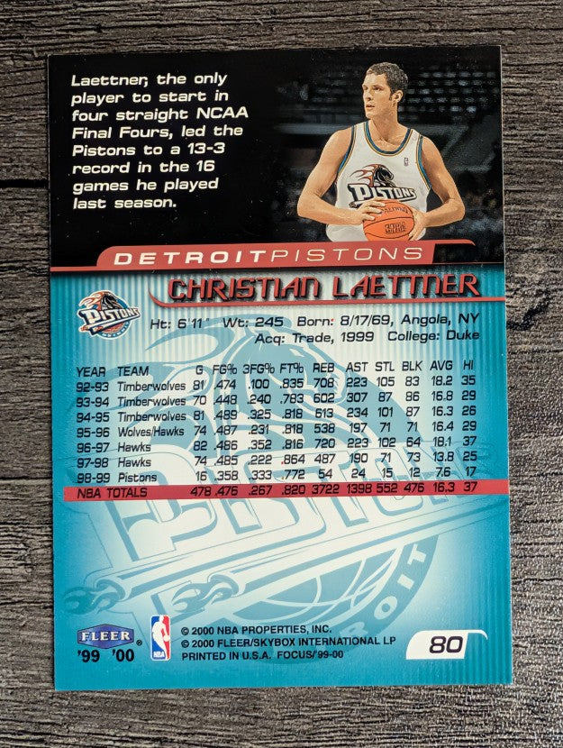 1999-00 Fleer Focus #80 Christian Laettner