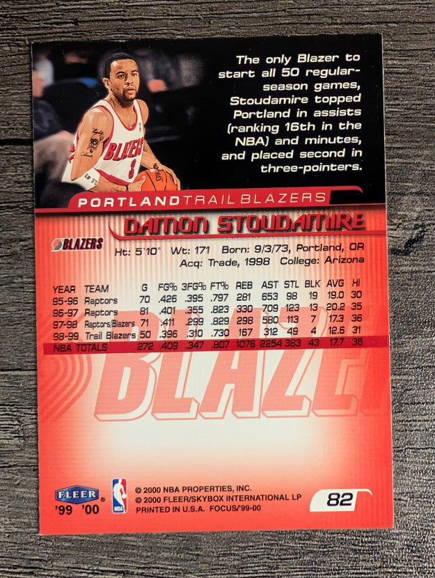 1999-00 Fleer Focus #82 Damon Stoudamire