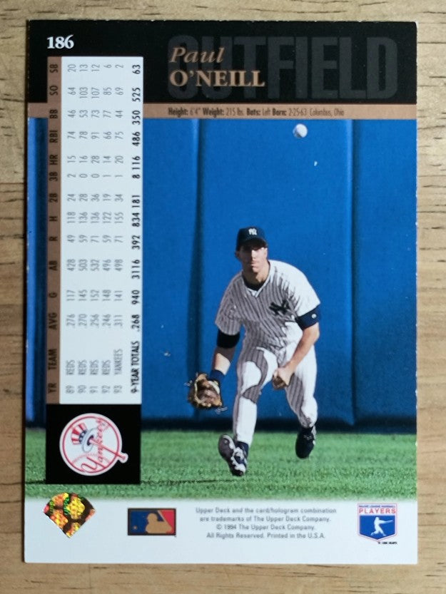 1994 Upper Deck Electric Diamond #186 Paul O'Neill