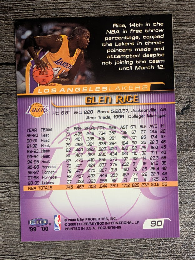 1999-00 Fleer Focus #90 Glen Rice
