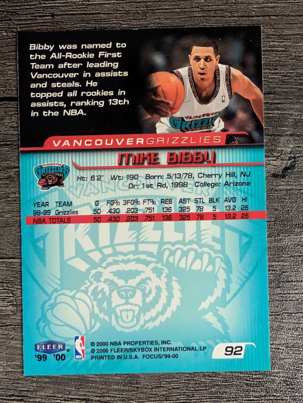 1999-00 Fleer Focus #92 Mike Bibby