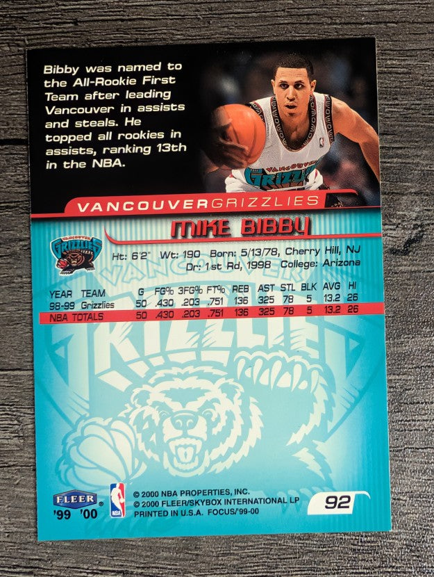 1999-00 Fleer Focus #92 Mike Bibby