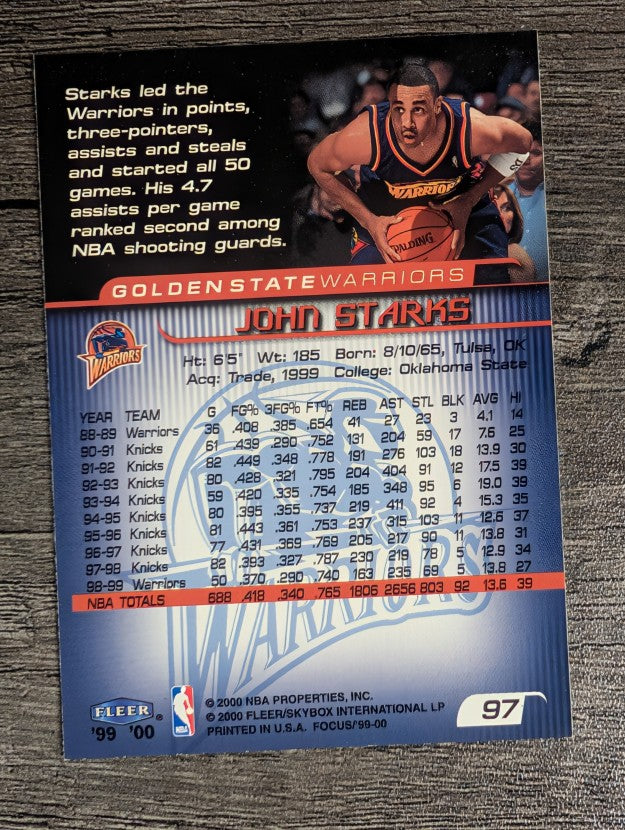 1999-00 Fleer Focus #97 John Starks