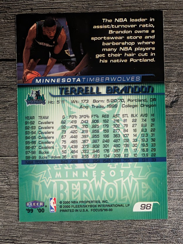 1999-00 Fleer Focus #98 Terrell Brandon