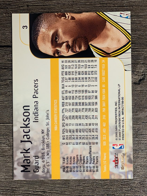 1999-00 SkyBox Impact #3 Mark Jackson